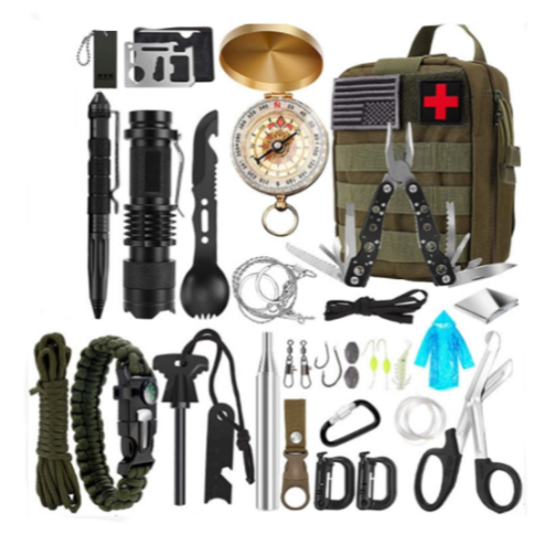 Outdoor survival and emergency kit