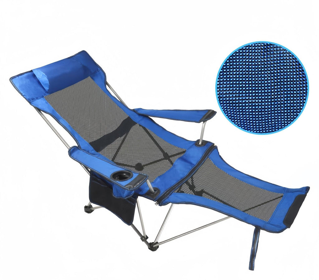 Reclining Camp Lounger with Detachable Footrest