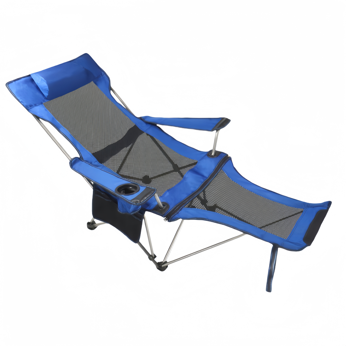 Reclining Camp Lounger with Detachable Footrest