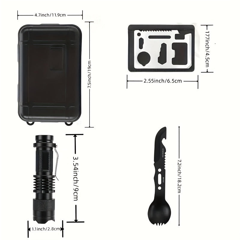 14-in-1 Camping Survival Kit with Fire Starter