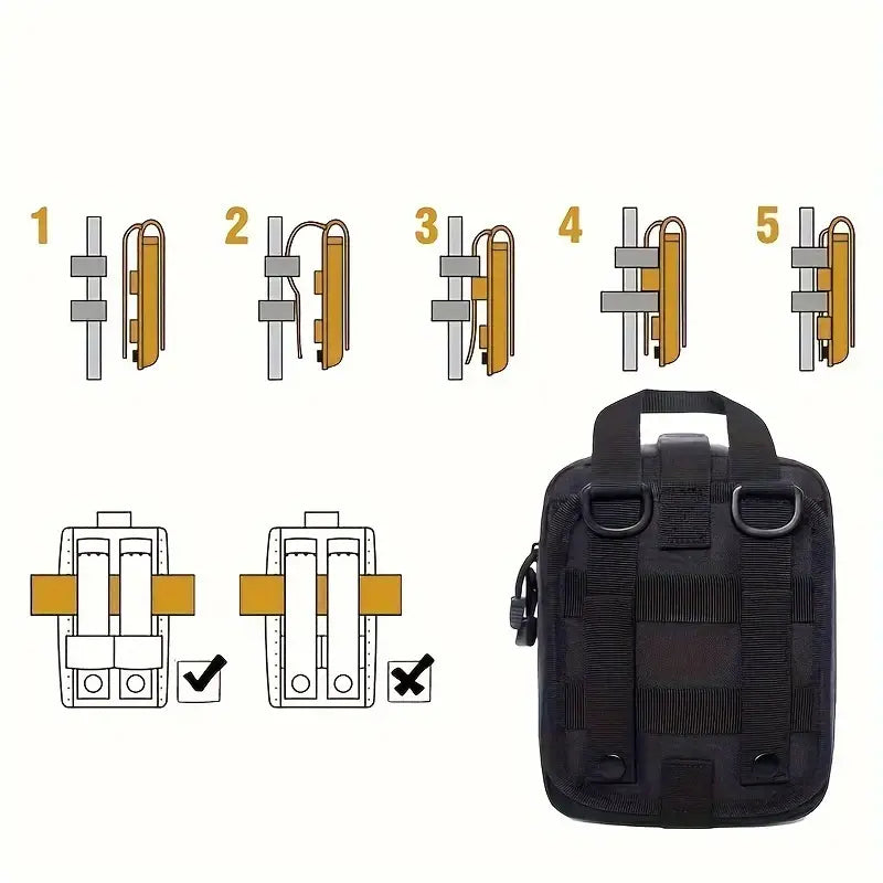 151-Piece First Aid Kit – Black