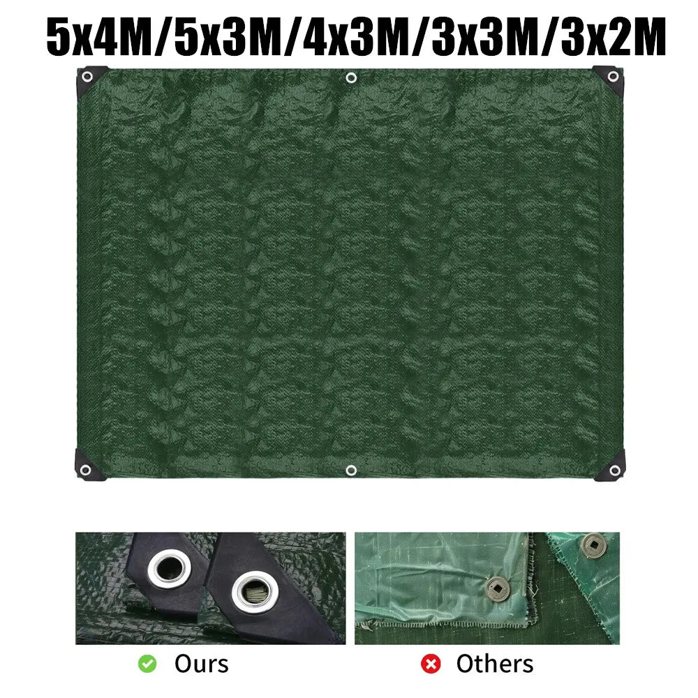 Large Waterproof Camping Tarp – 3 × 2 m, Green