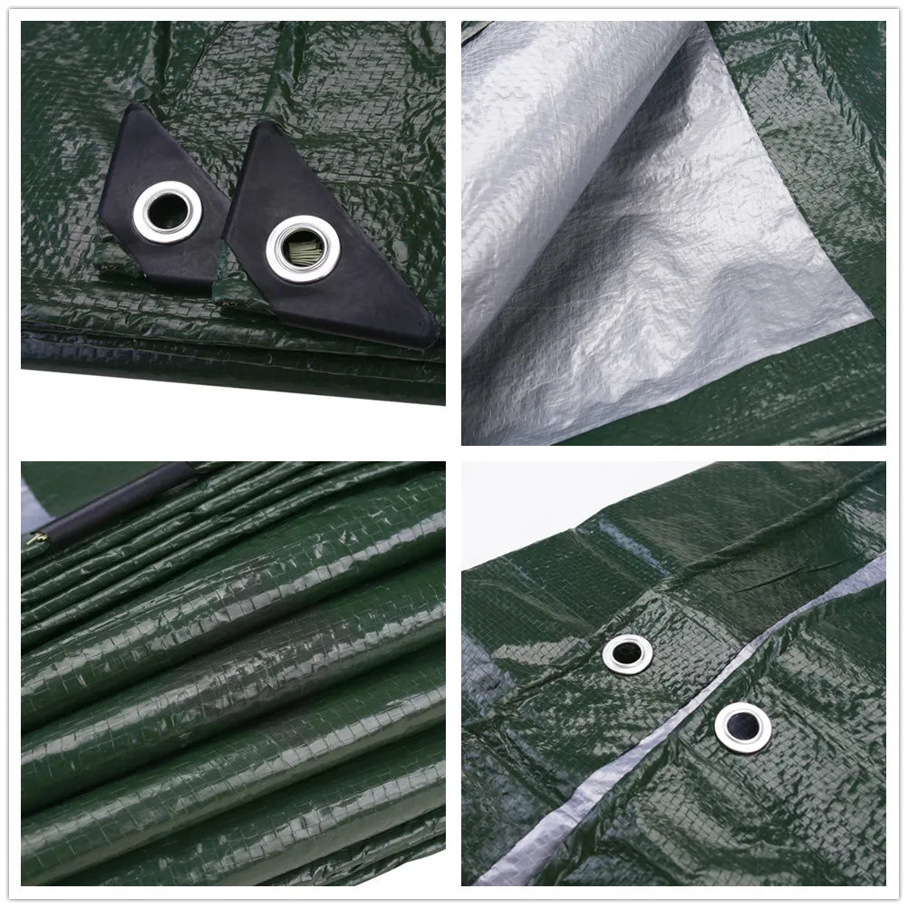 Large Waterproof Camping Tarp – 3 × 2 m, Green