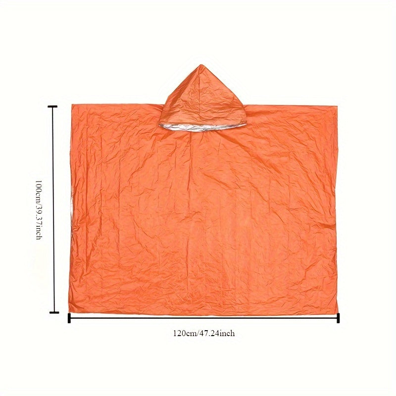 Emergency Rain Ponchos with Hood – 4 Pack