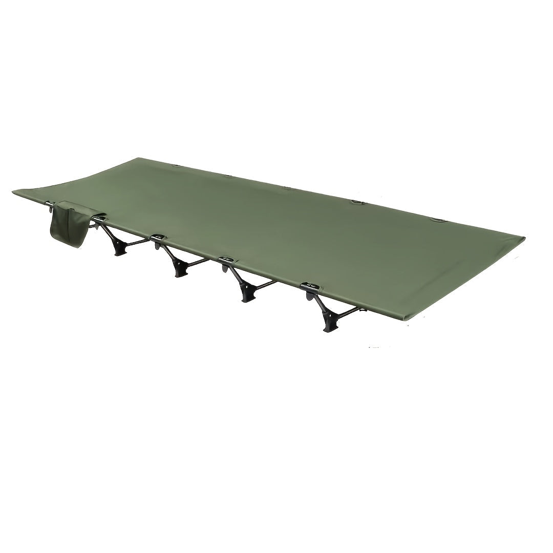 Army green heavy-duty folding camp bed