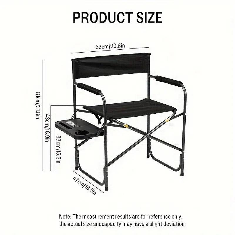 Folding Camp Chair with Side Table