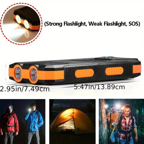 10,000 mAh Solar Power Bank with Dual USB