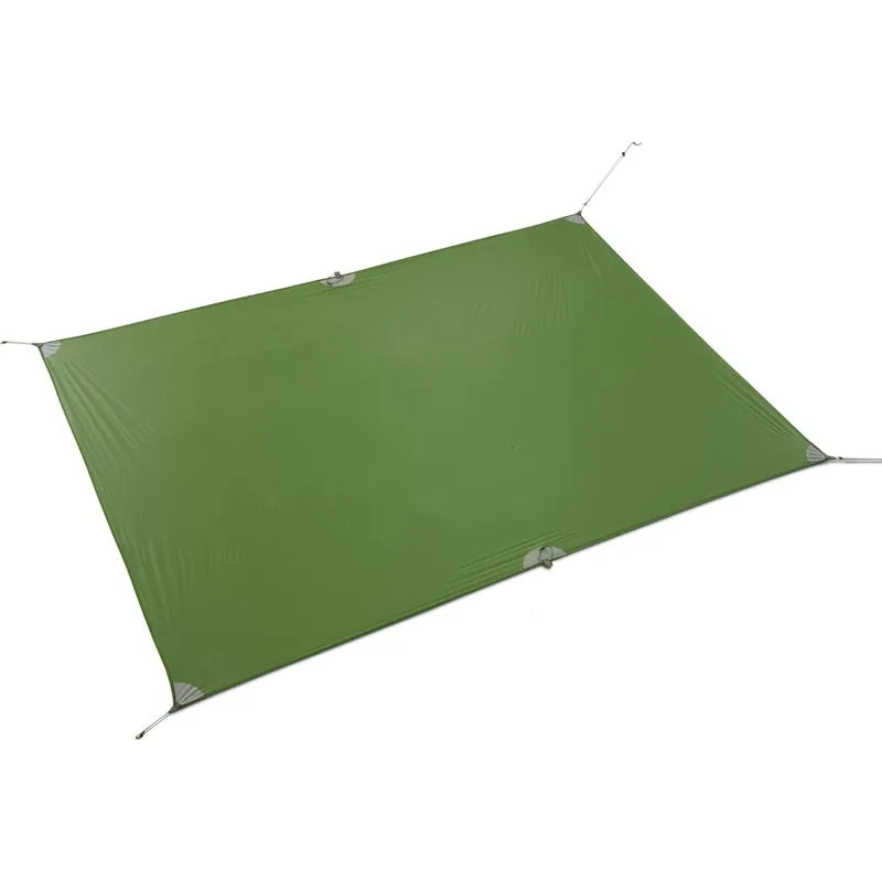 Green ultralight silnylon camping tarp