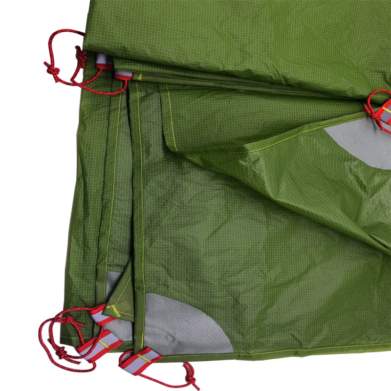 Ultralight Silnylon Camping Tarp – 210 × 150 cm, Green