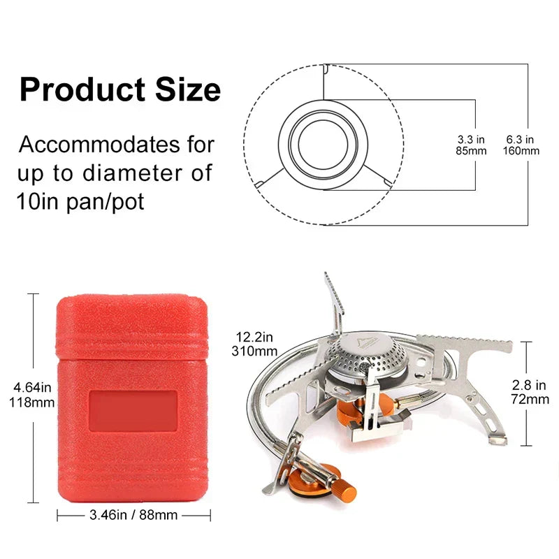 Portable Camping Gas Stove – Stainless Steel