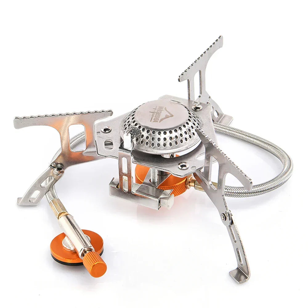 Portable stainless steel camping gas stove