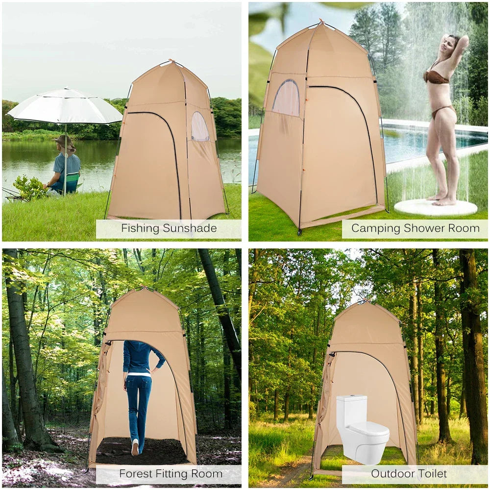 Pop-Up Privacy Tent – Shower, Toilet & Change Room, Khaki