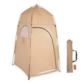 Khaki pop-up privacy tent for camp shower and toilet