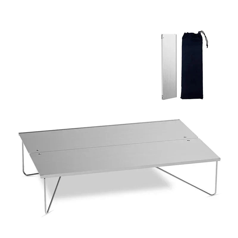 Silver ultralight mini folding table