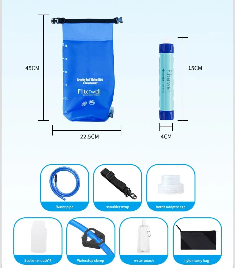 Filterwell 6 L Gravity Water Filter System