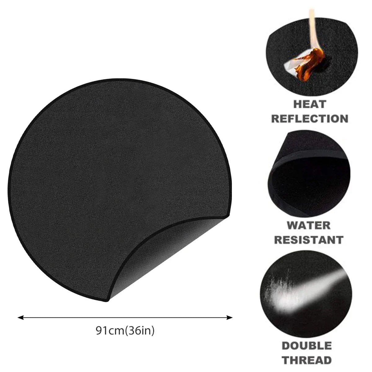 Fireproof Fire Pit Mat – 36 inch Round