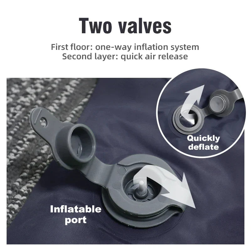 Double Inflatable Camping Mattress – Extra Wide, Navy