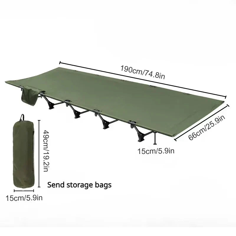Ultralight Camping Cot – 2.35 kg, Green