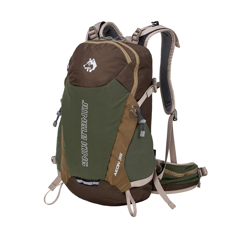 Green 35 L lightweight hiking backpack