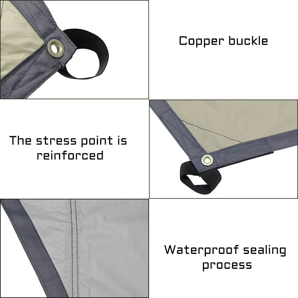 Octagon Butterfly Shade Tarp – 5.1 × 5.1 m, Khaki