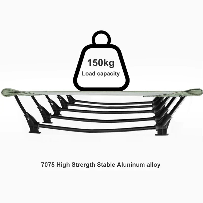 Ultralight Camping Cot – 2.35 kg, Green