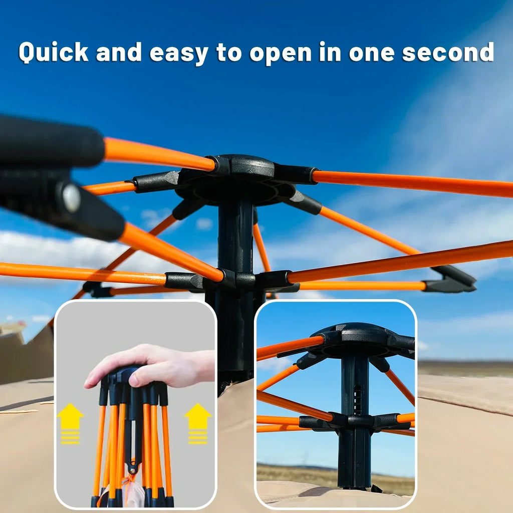 Instant Pop-Up Camping Tent – 3–4 Person, Fully Automatic