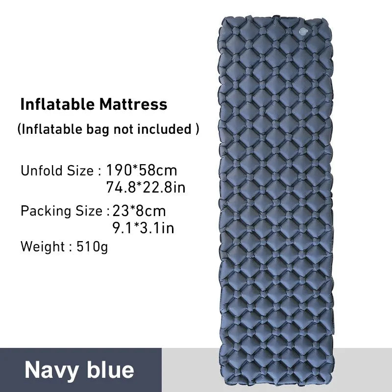 Ultralight Inflatable Sleeping Pad – 550 g, Blue