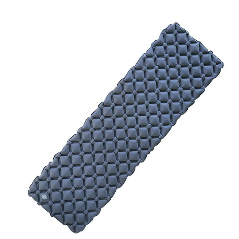 Blue ultralight inflatable sleeping pad