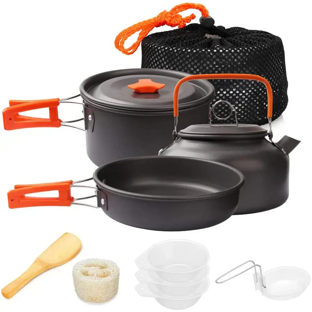 11-piece camping cookware set