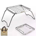 Stainless steel camping grill and fire brazier