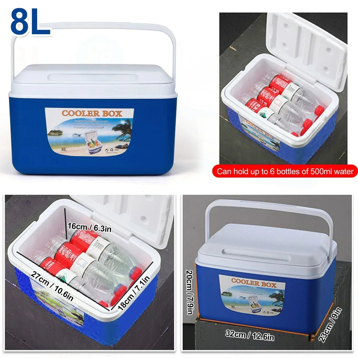 Compact Hard Cooler Box – 8 L