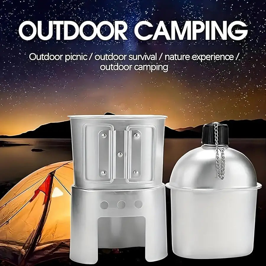 Aluminium Canteen & Cup Set with Pouch