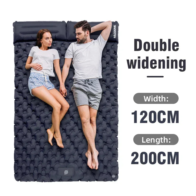 Double Inflatable Camping Mattress – Extra Wide, Navy