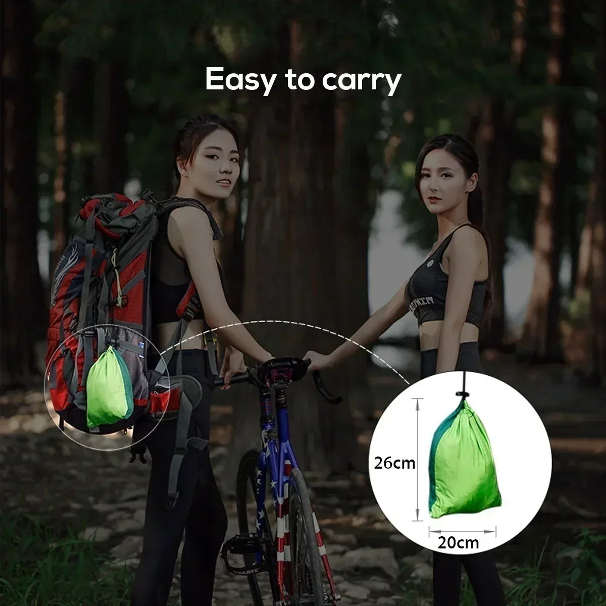 Ultralight Parachute Hammock with Mosquito Net