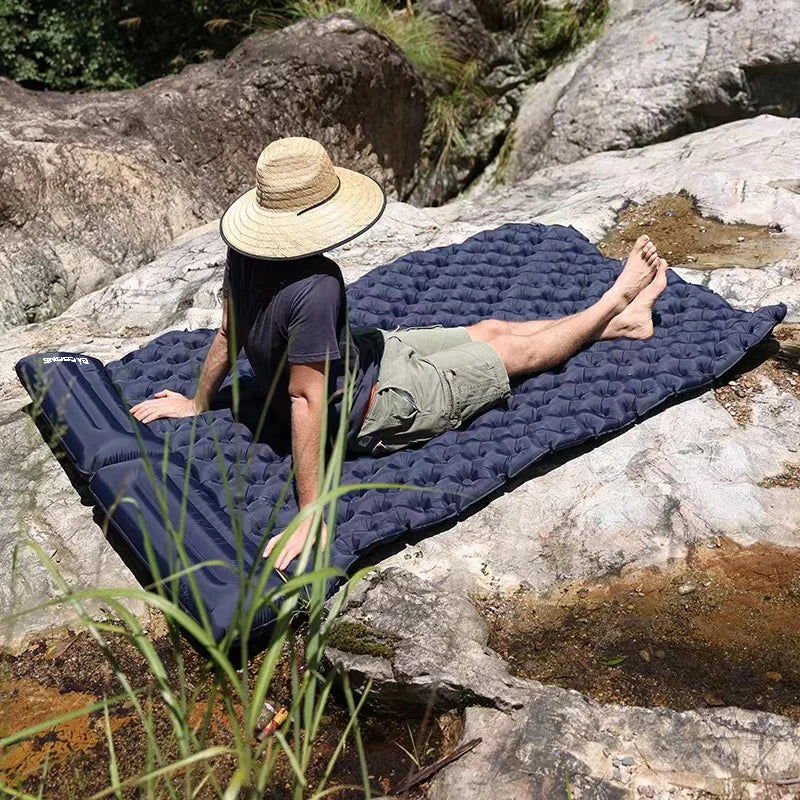 Double Inflatable Camping Mattress – Extra Wide, Navy