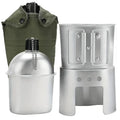 Aluminium canteen and cup set with pouch