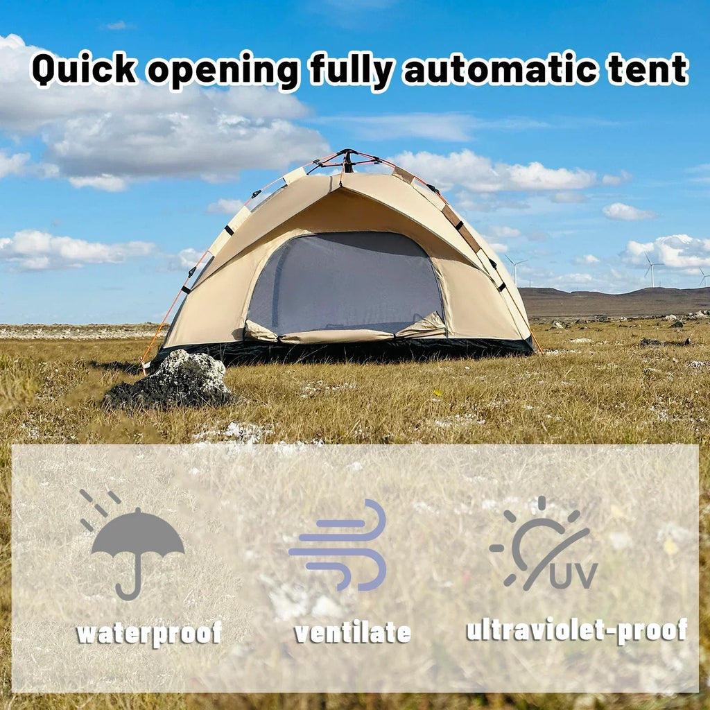 Instant Pop-Up Camping Tent – 3–4 Person, Fully Automatic