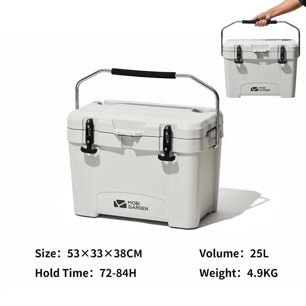 Premium 25 L Camping Ice Box – White