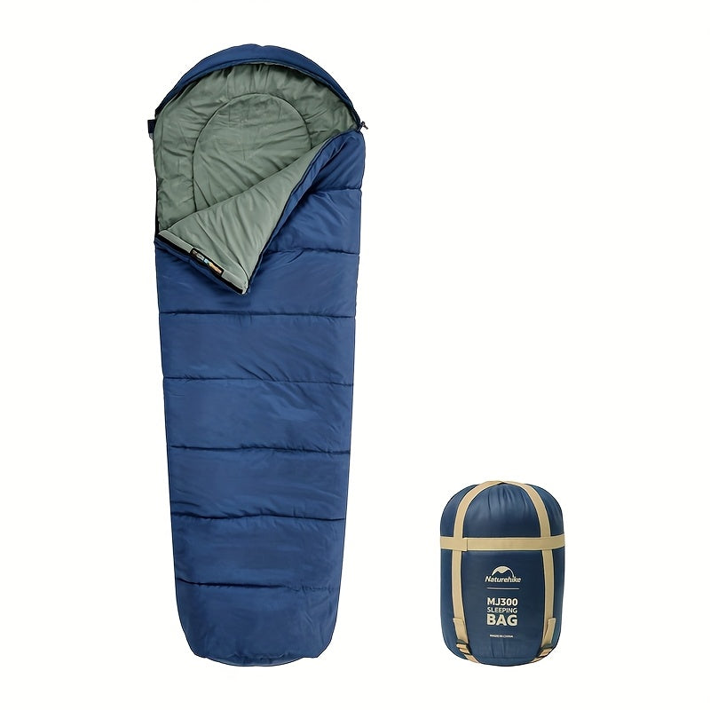4-season navy mummy sleeping bag