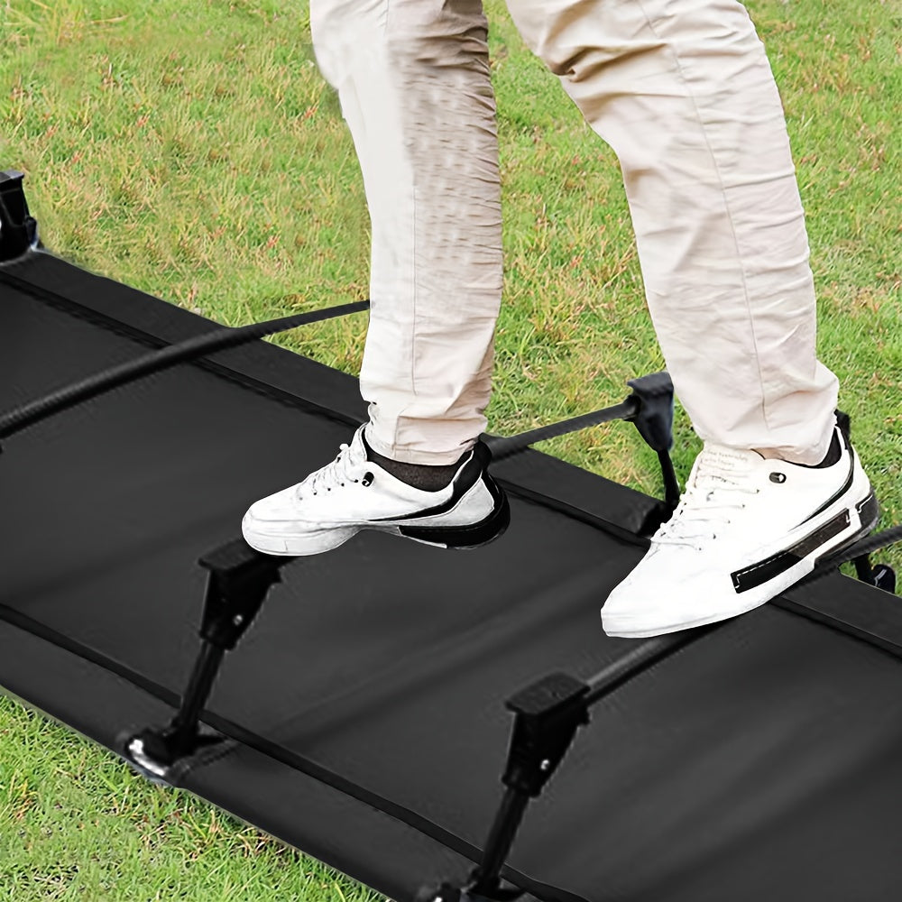 Lightweight Folding Camp Bed – Black