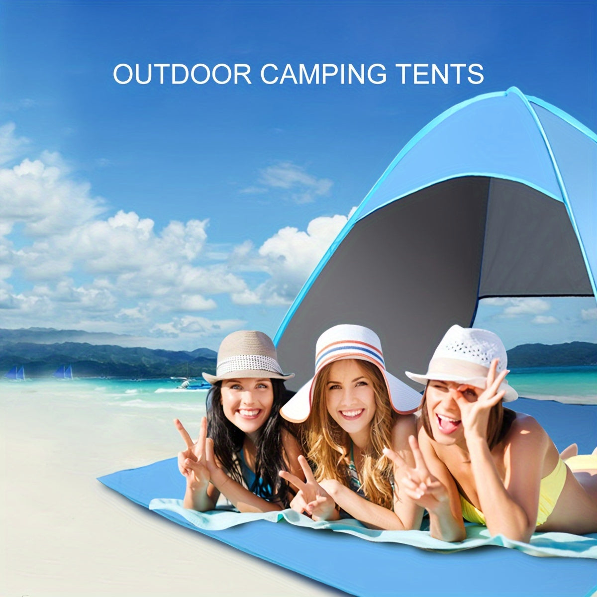Pop-Up Beach Tent – Instant UV Sun Shelter with Carry Bag