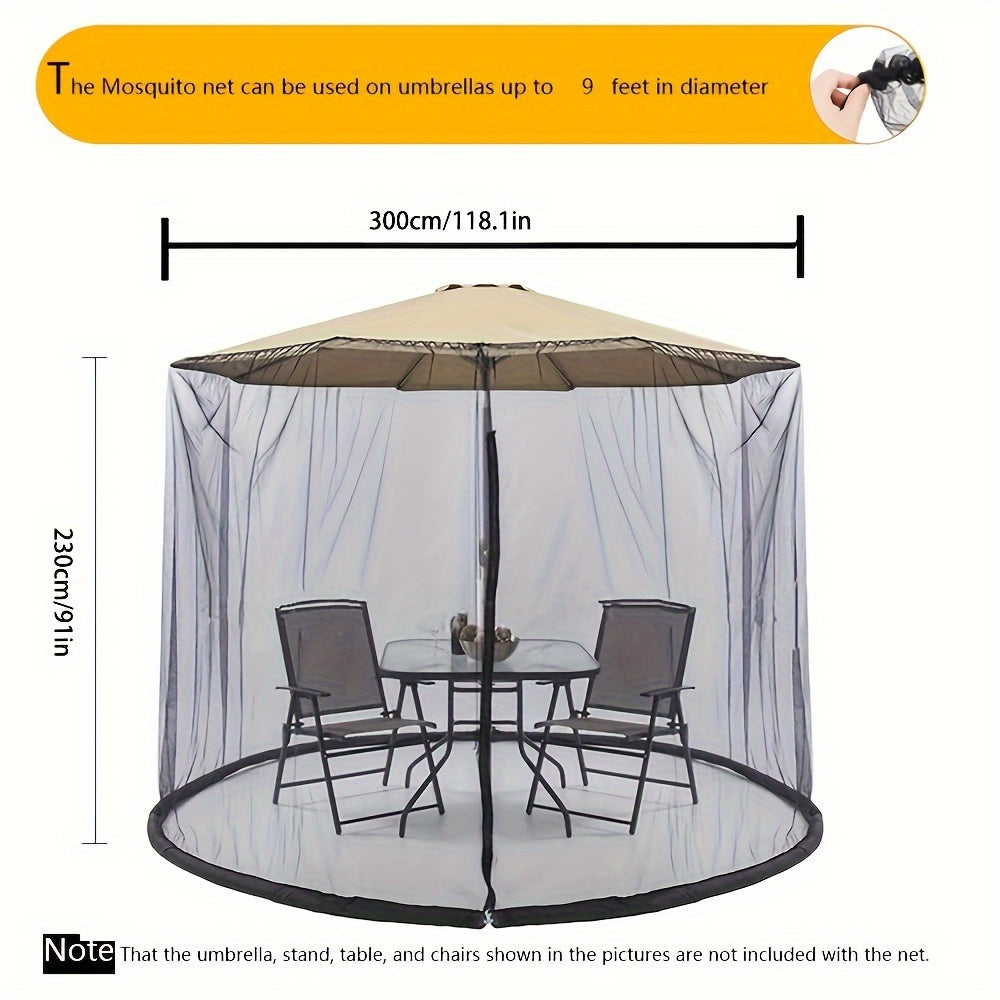 Outdoor Mosquito Net Screen – 3 × 2.3 m, Black