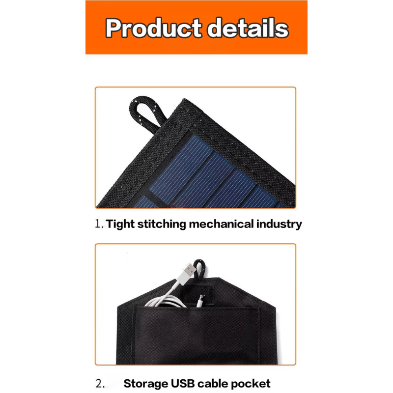 Foldable 20 W Solar Panel Charger – USB